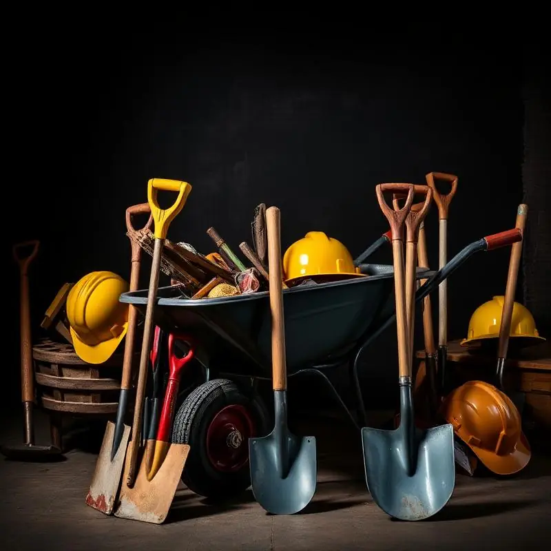 Equipamentos diversos para obra